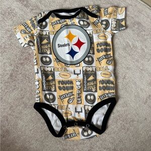 NFL Steelers Baby Onesie Bodysuit - Black and Gold